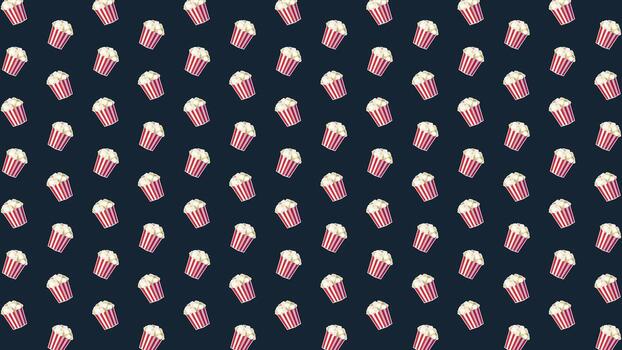 sin costura modelo de palomitas de maiz cubos en contra un oscuro azul antecedentes. ideal para textil huellas dactilares, envase papel, o evento promociones vector