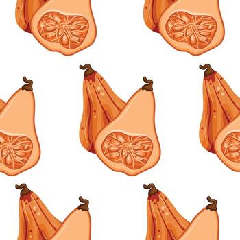 Butternut squash pattern design vector