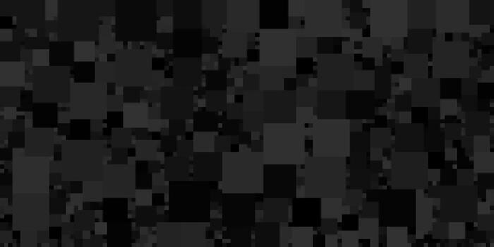un oscuro gris ilustración con un mosaico de variar cuadrícula dispersado a través de el antecedentes. el caótico resumen formas crear un moderno, texturizado, y sutil modelo. vector