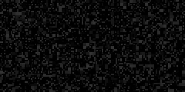 A dark, abstract background with a dense, pixelated texture. The monochromatic image displays random squares and shapes that create a static effect. vector