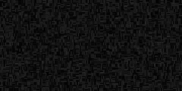 un oscuro, monocromo resumen antecedentes con un complejo modelo de rectangular formas el geométrico arreglo crea un texturizado mosaico, dando el espejismo de profundidad. vector