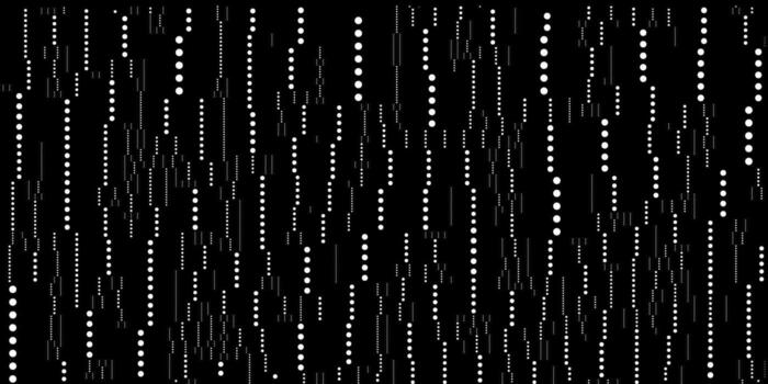 Abstract geometric pattern with vertical dots and lines. The monochrome dark background creates a modern texture with a digital effect. vector