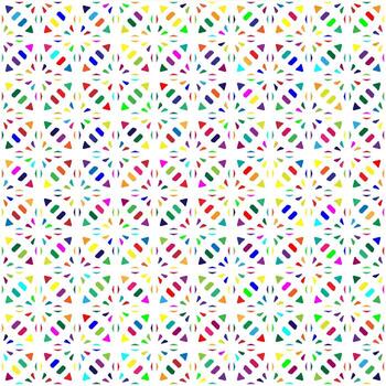 vibrante, repitiendo geométrico modelo con un vistoso mosaico de varios triangulos y puntos el sin costura antecedentes diseño crea un moderno, abstracto, y gráfico efecto. vector