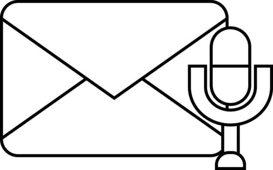 message icon and microphone icon with white background vector