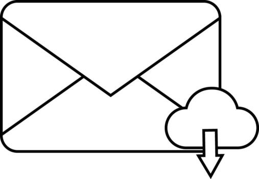 message icon and download icon with white background vector