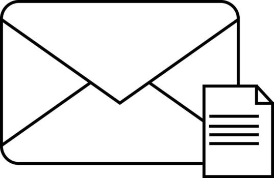 message icon and paper icon with white background vector