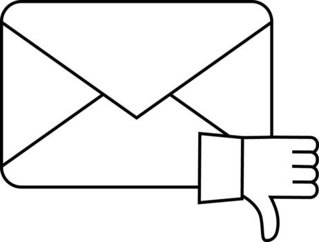 mensaje icono y disgusto icono con blanco antecedentes vector