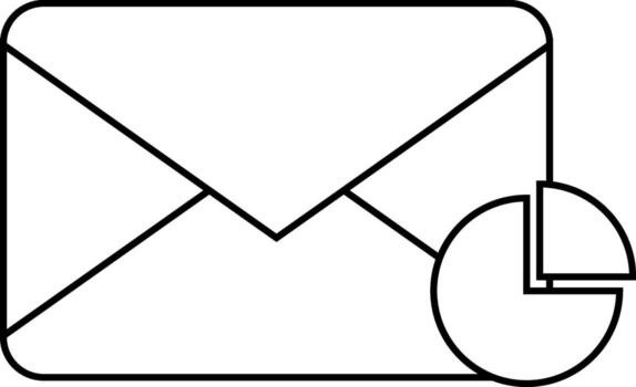 message icon and circle graph icon with white background vector