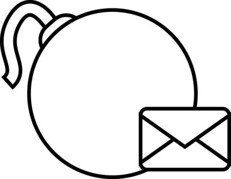 bomb icon and message icon with white background vector