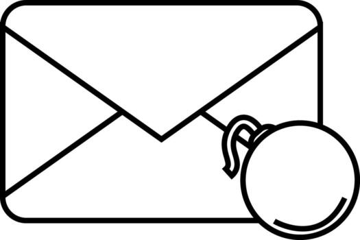 message icon and bomb icon with white background vector