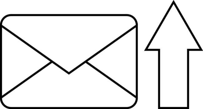 message icon and up arrow icon with white background vector