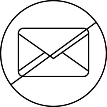 prohibited message icon white background vector