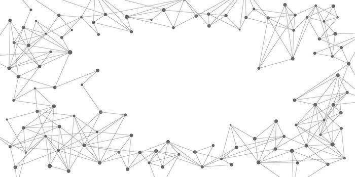 Abstract dynamic motion dots and lines connection on white background. Suitable for digital technology, big data visualization and science with plexus design. vector