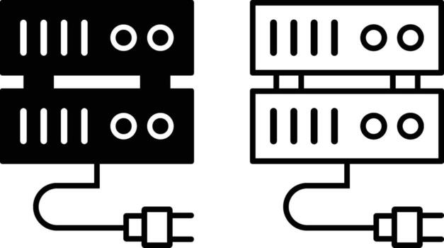 Server Rack Icons Data Center Hardware Representation vector