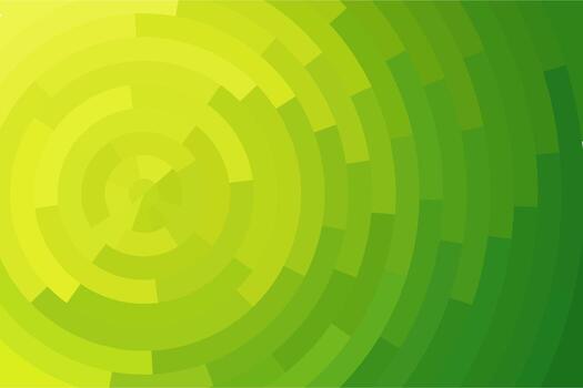 Radiant green concentric circles background. Mosaic circular pattern for graphic design. vector