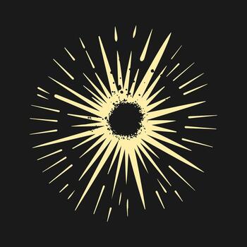 Glowing Starburst Effect on Dark Background vector