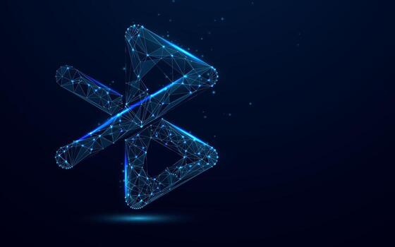 Stylized Bluetooth networking icon vector