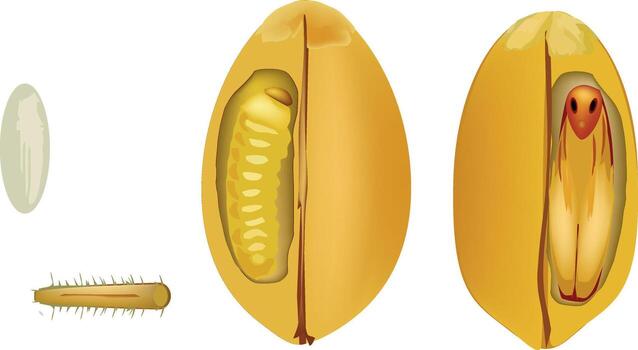 -A diagram of the different stages of a seed vector