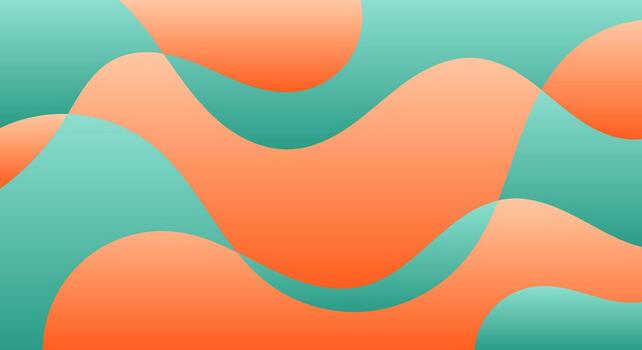 Abstract green and orange background vector