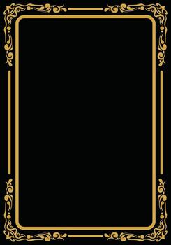 Elegant black and gold decorative frame vector
