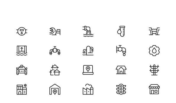 Infrastructure Expert Modern Line Icon Set with Few Design Components for Exceptional Usability and Clear vector