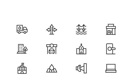 con solamente un pocos diseño componentes, esta profesional moderno conjunto para infraestructura ofertas excepcional usabilidad y claro visual representación. vector