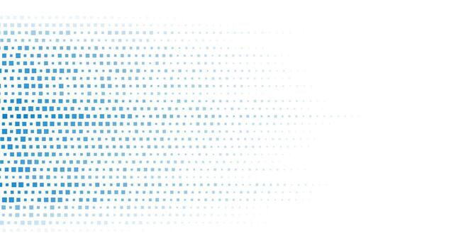Bright blue small square dots abstract hi-tech background vector