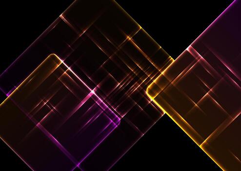 resumen tecnología brillante neón líneas futurista geométrico antecedentes vector