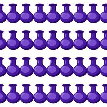 horizontal rayas de azul jarrones sin costura modelo. vector