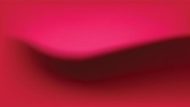 A red background with a curved shape vector