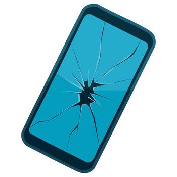 roto inteligente teléfono plano icono ilustración aislado en blanco. Perfecto para web diseño, tecnología refacción, móvil interfaces, y artilugio efectos visuales vector