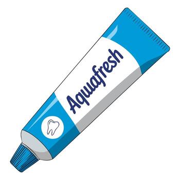 Toothpaste tube flat icon, toothpaste tube in flat style isolated on white background, element for web, game, advertising, and health themes. vector