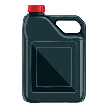 illustration canister of gasoline icon isolated on white background. Perfect object for web design, advertising, automotive labels, and energy themes. vector