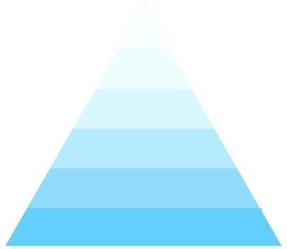 Triangle Infographic. Abstract Blue Gradient Triangle Shape. Gradient Blue Pyramid Illustration. vector