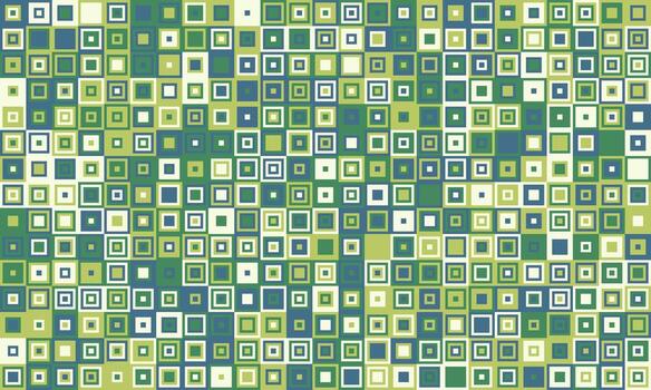 resumen geométrico modelo de pequeño cuadrícula en verde, azul, y crema tonos ideal para sitio web antecedentes, textil diseños, o moderno Arte proyectos vector
