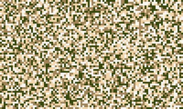 Abstract pixelated camouflage pattern in muted earth tones. Perfect for backgrounds, textiles, or digital designs needing a subtle yet textured feel. vector