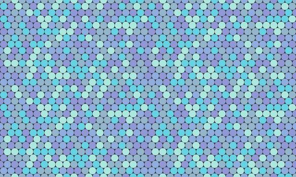 Abstract pastel mosaic pattern. Seamless texture of subtly shifting circles in soft blues and purples. vector
