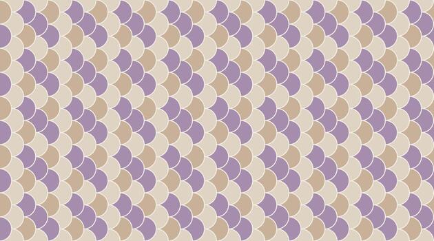 Elegant seamless pattern of overlapping scales in muted purple and beige. Perfect for textile design, website backgrounds, or any project needing a sophisticated, textured aesthetic. vector