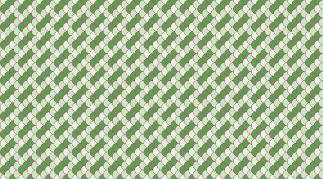 Elegant green and cream scale pattern. Perfect for textile design, website backgrounds, or any project needing a subtle yet sophisticated texture. Evokes feelings of calm, nature, and tranquility. vector