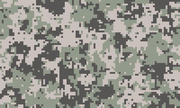 Abstract digital camouflage pattern. Versatile background ideal for military, gaming, fashion, or tech designs. Subtle texture adds depth and sophistication. vector
