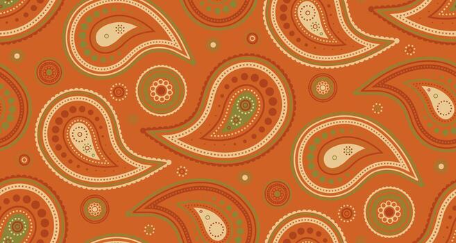 Ethnic botany, flowing simplicity. Repetition linen with awesome droplet. Pattern background in paisley draw. vector