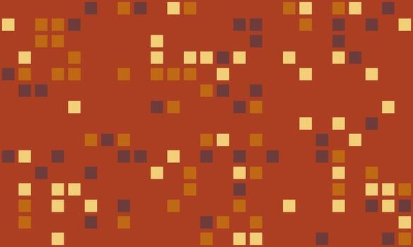 Abstract geometric pattern of scattered squares in earthy tones. Perfect for backgrounds, textiles, or digital design projects conveying concepts of randomness, data, or connectivity. vector