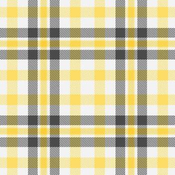 alegre tartán modelo en amarillo, gris, y blanco. clásico textil diseño para antecedentes, vestir, o digital Arte. versátil textura para varios creativo proyectos vector
