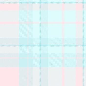 Pastel plaid pattern in pink and light blue. A soft, versatile background for designs, textiles, or web elements. Evokes feelings of serenity, comfort. vector