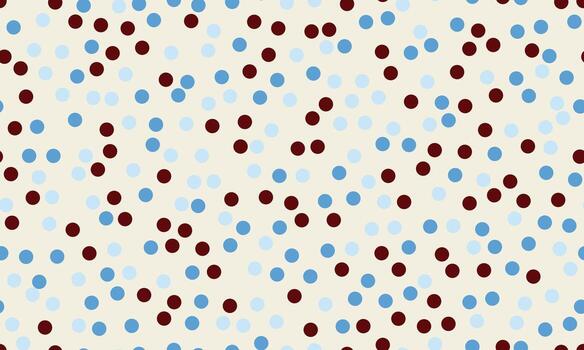 resumen sin costura modelo de dispersado azul y granate puntos en un crema antecedentes. ideal para textil huellas dactilares, sitio web antecedentes, o juguetón diseño proyectos vector