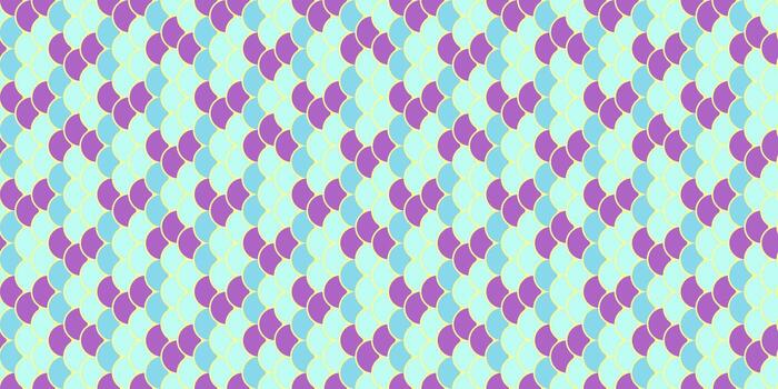 Vibrant pastel geometric pattern. Seamless design featuring interlocking teal and purple shapes, ideal for textile prints, website backgrounds, or decorative projects. vector