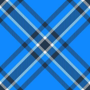 Bright, modern plaid pattern. A visually appealing textile design in blue, white, and dark grey. Versatile backdrop for various creative projects. vector