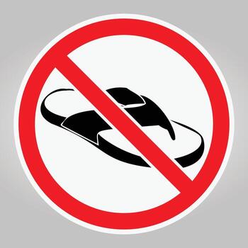 Prohibition Sign with Circular Shape and Restriction Symbol on Gray Background vector