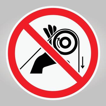 Prohibition Sign Against Using Hand Signals in Meeting Spaces and Events vector