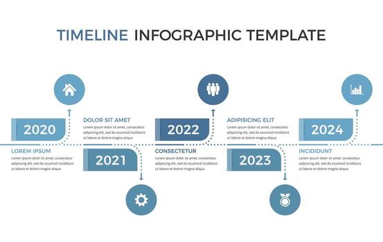 Timeline - infographic template with five elements vector